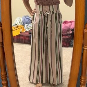 Paperbag waist palazzo pants